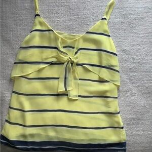 Cabi Yellow and Blue Striped Camisole